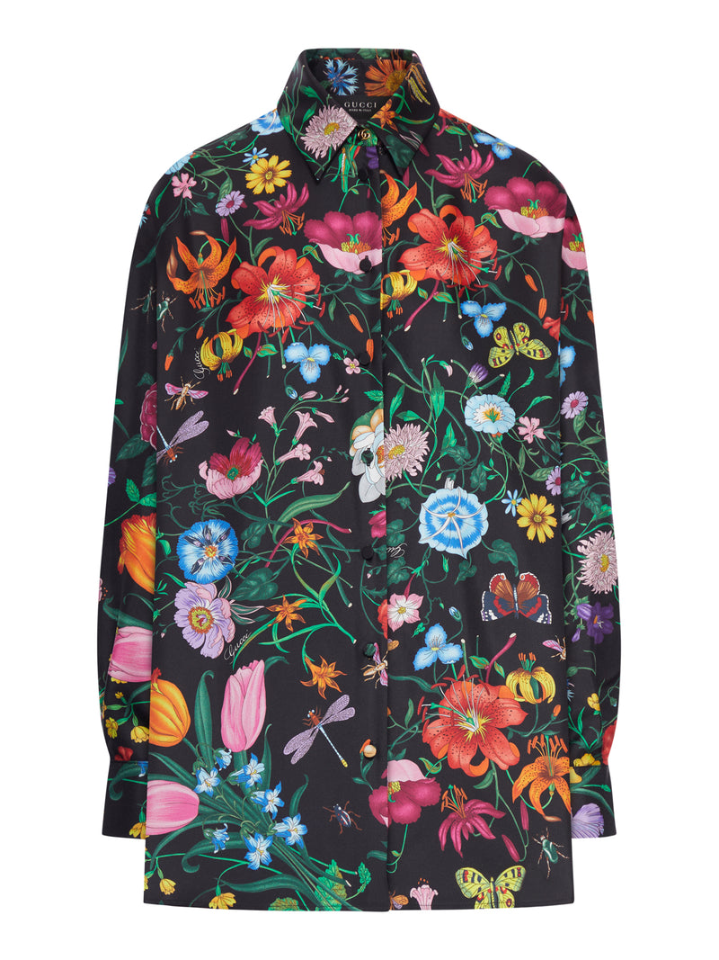 PRINTED SILK TWILL SHIRT