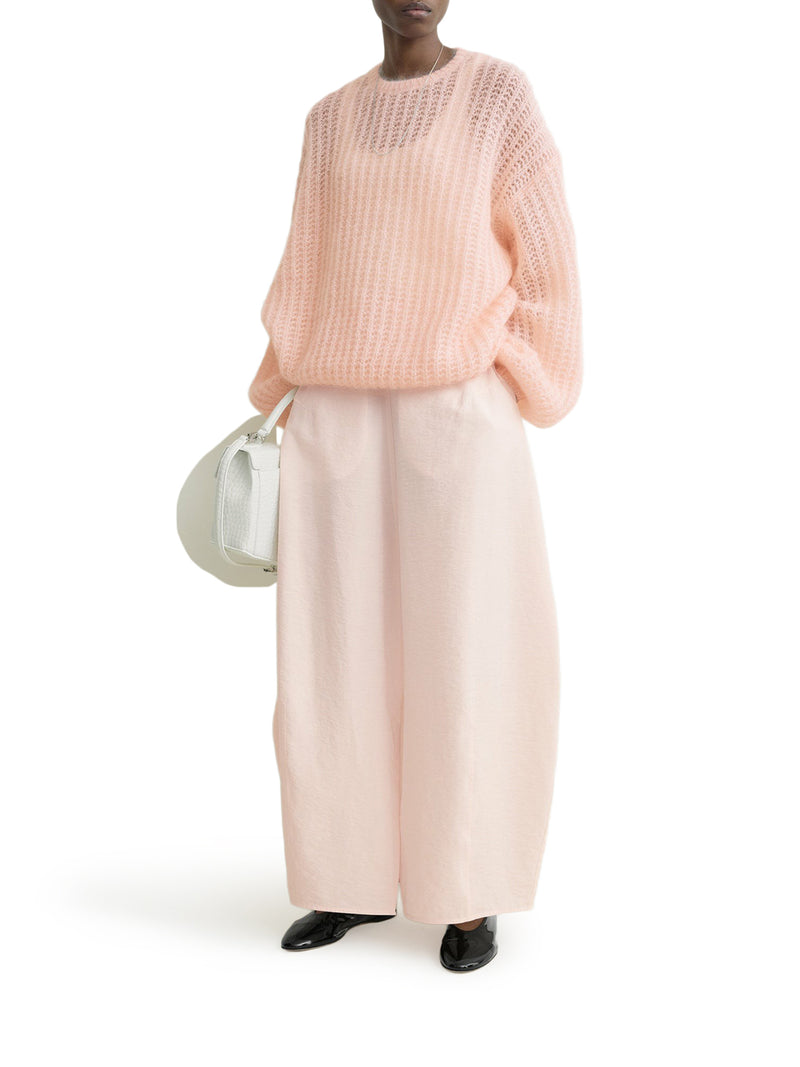 VIRGIN WOOL AND MOHAIR SWEATER WITH WIDE SLEEVES