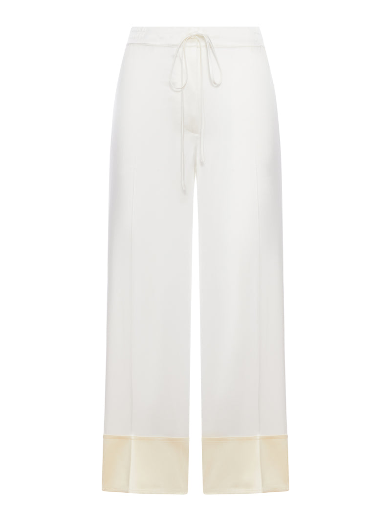 WIDE-LEG SATIN TROUSERS WITH DRAWSTRING