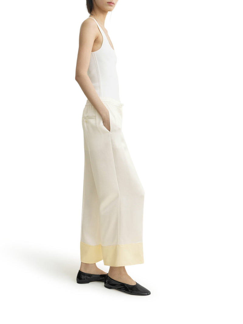 WIDE-LEG SATIN TROUSERS WITH DRAWSTRING