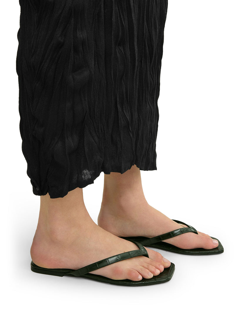 CROCO-EMBOSSED FLIP-FLOPS
