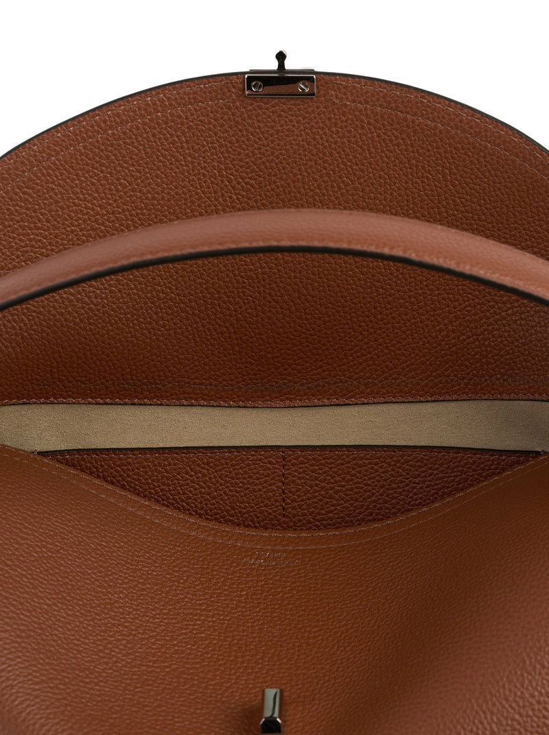 T-LOCK HANDBAG IN GRAINED LEATHER