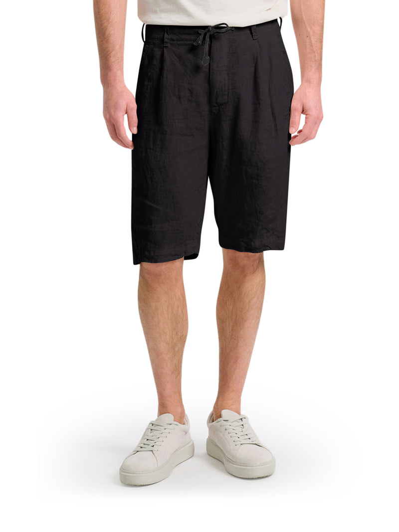 LINEN BERMUDA SHORTS WITH DRAWSTRING