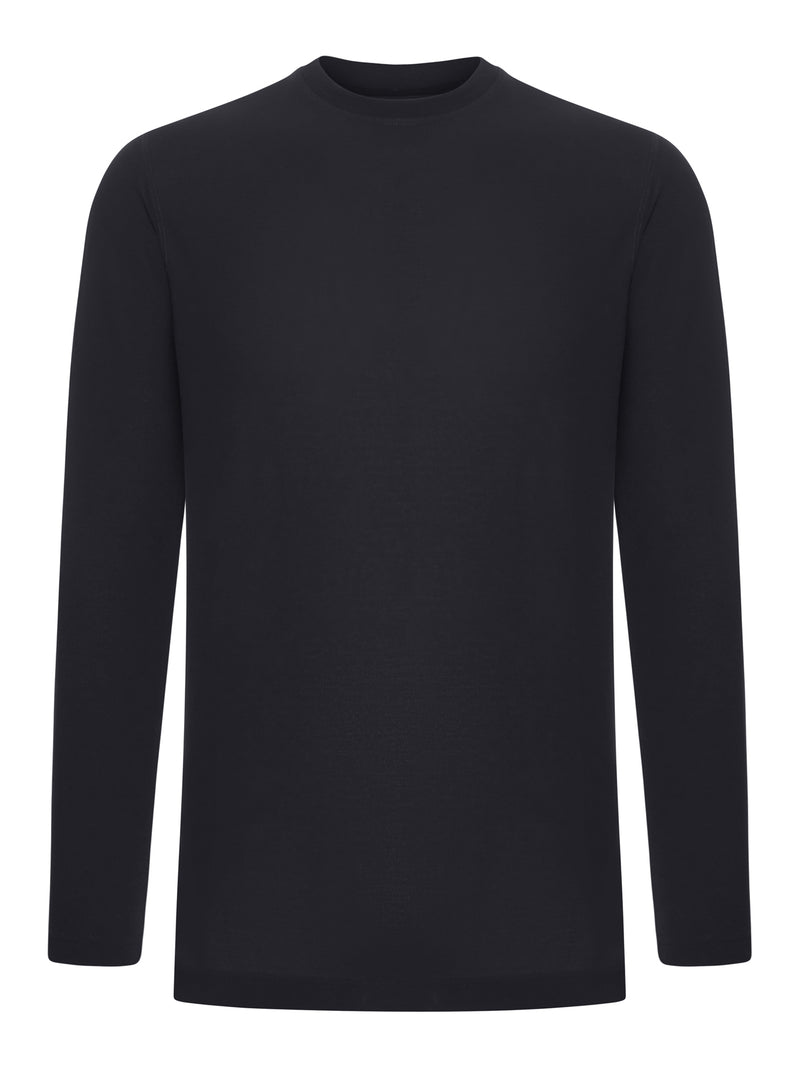 SLIM FIT LONG-SLEEVED ICE COTTON T-SHIRT