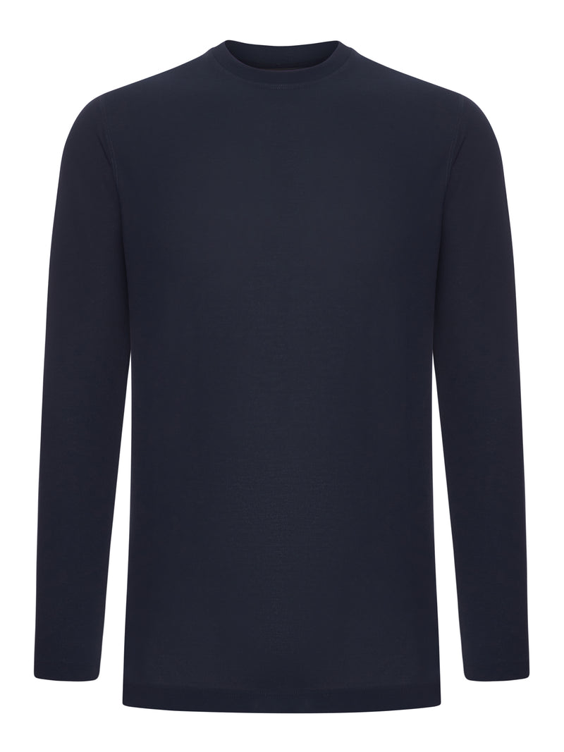 SLIM FIT LONG-SLEEVED ICE COTTON T-SHIRT