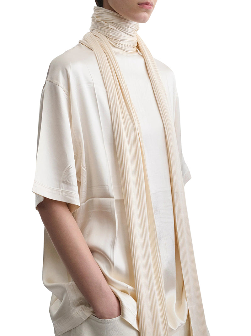 T-SHIRT WITH SILK SCARF