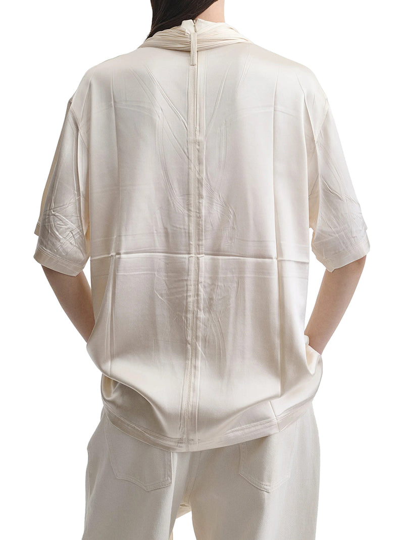 T-SHIRT WITH SILK SCARF