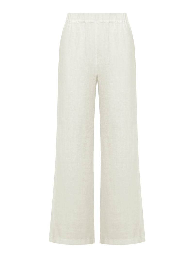 WIDE LEG LINEN TROUSERS