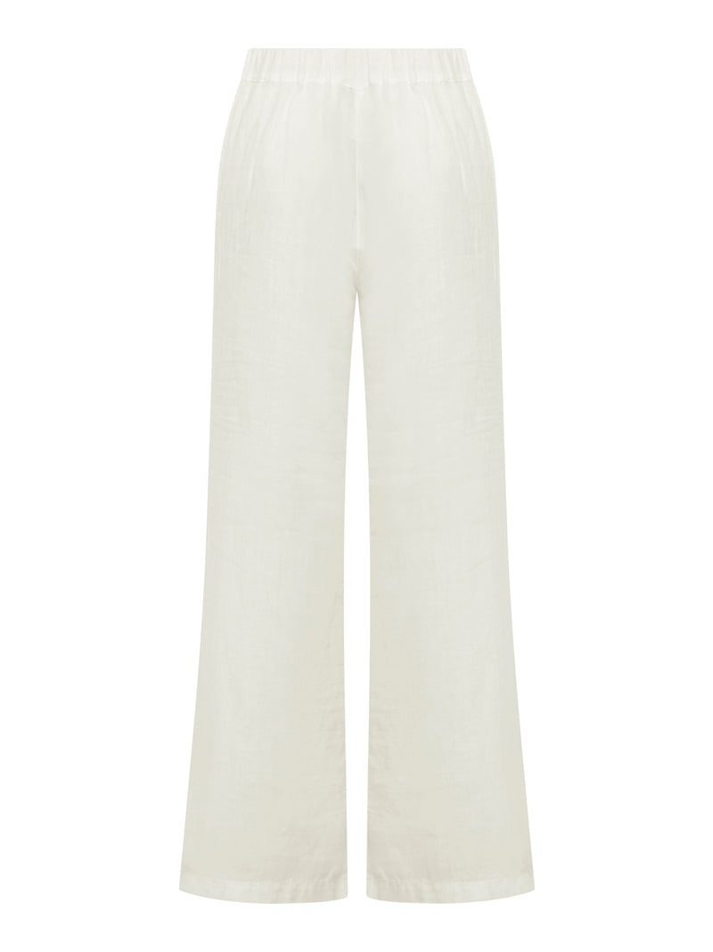 WIDE LEG LINEN TROUSERS