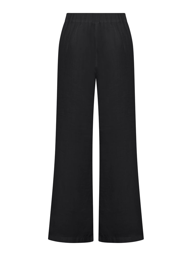 WIDE LEG LINEN TROUSERS