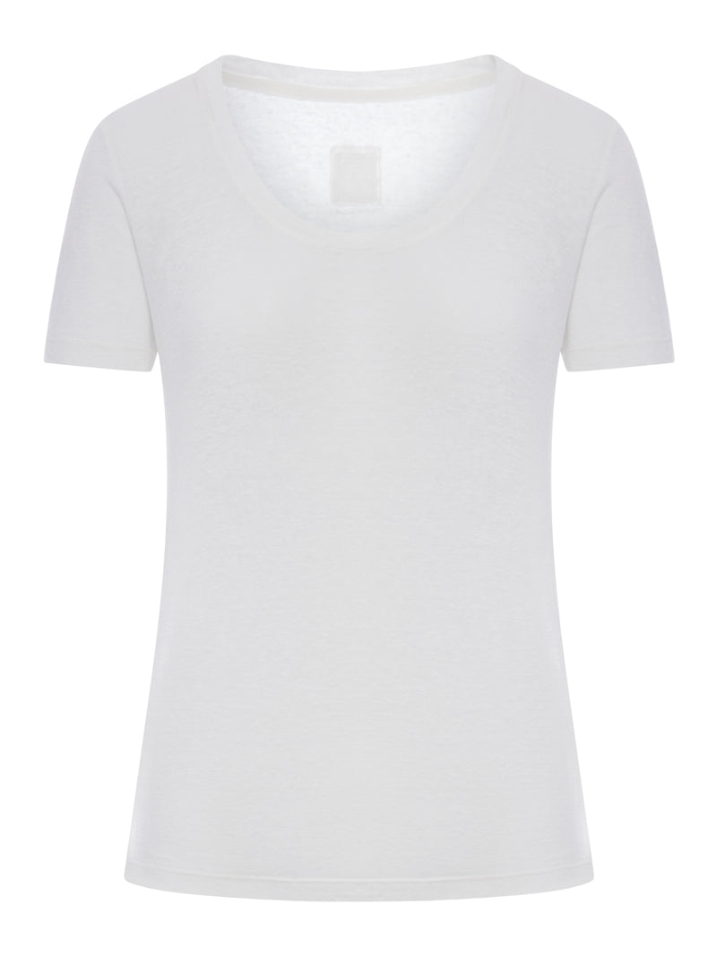 SHORT-SLEEVED T-SHIRT WITH WIDE NECKLINE