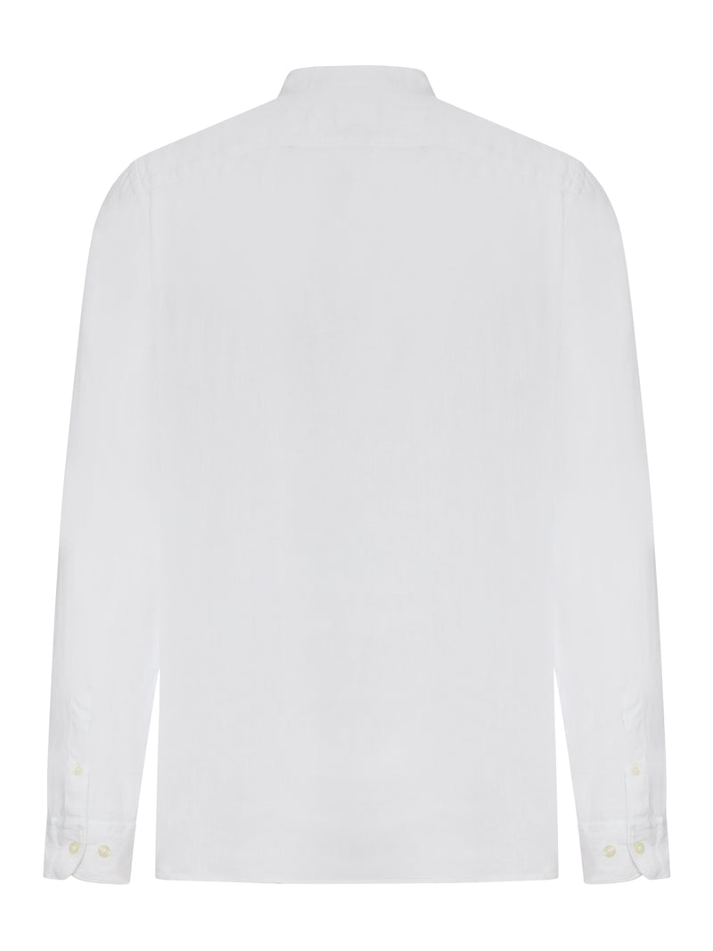 LINEN SHIRT WITH MANDARIN COLLAR