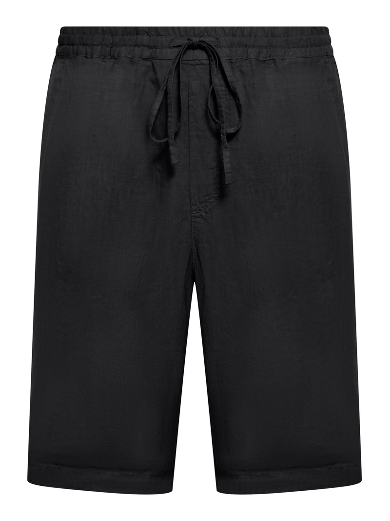 LINEN BERMUDA SHORTS WITH DRAWSTRING WAIST