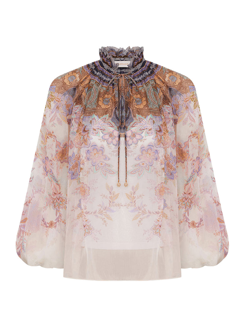 LUNA BLOUSE WITH PUFFED SLEEVES