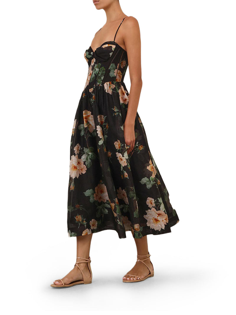 LUNA CORSET MIDI DRESS