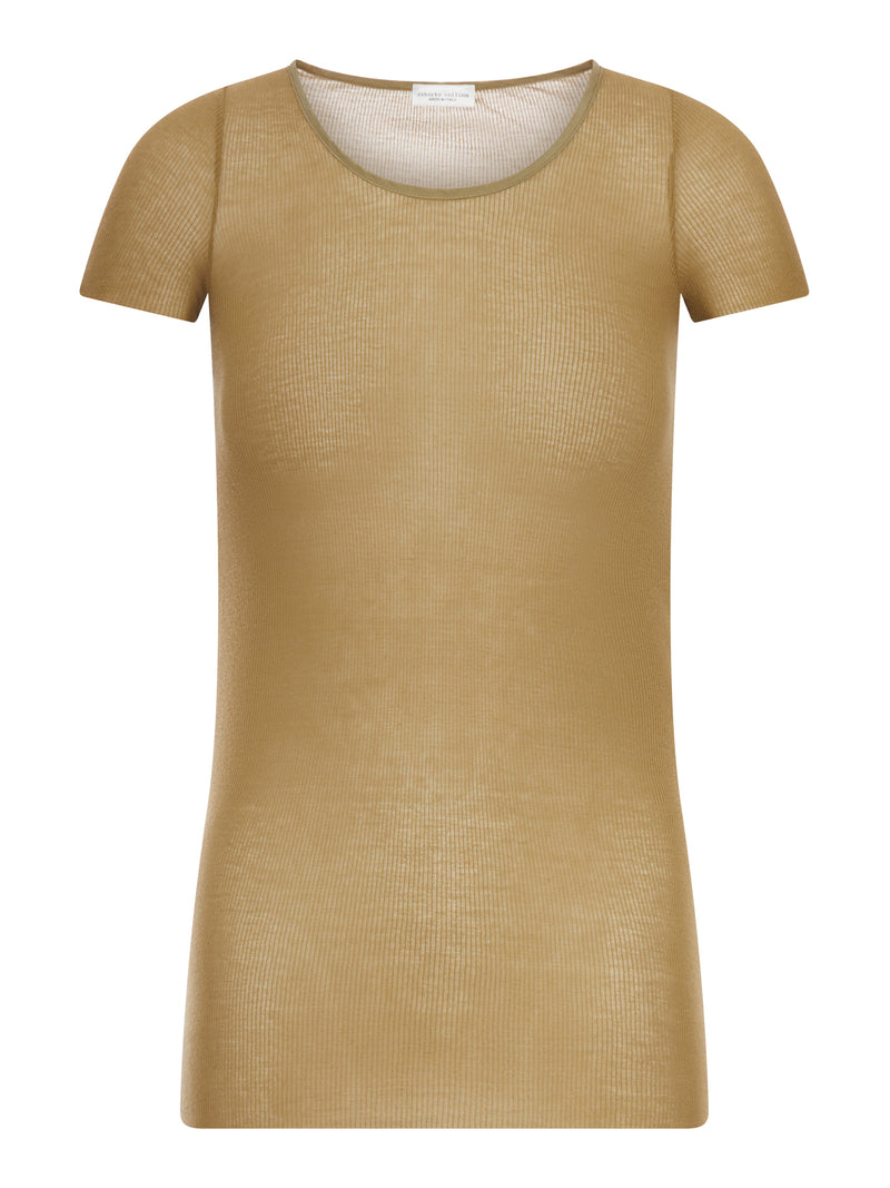 RIBBED KNIT T-SHIRT
