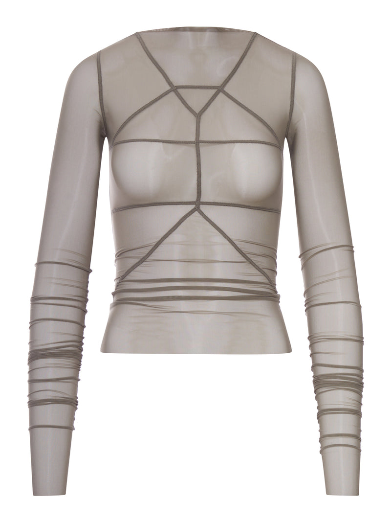 TEMPLE T-SHIRT IN TRANSPARENT TULLE