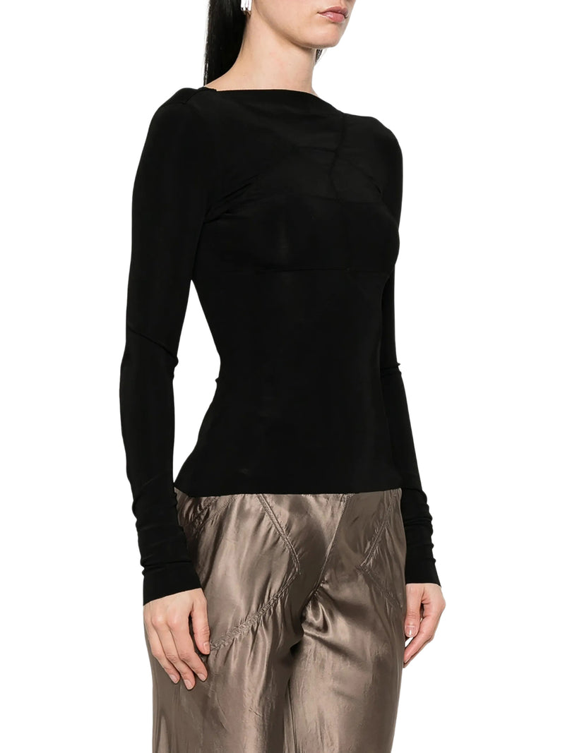 FITTED TEMPLE TOP WITH V-NECK BACK