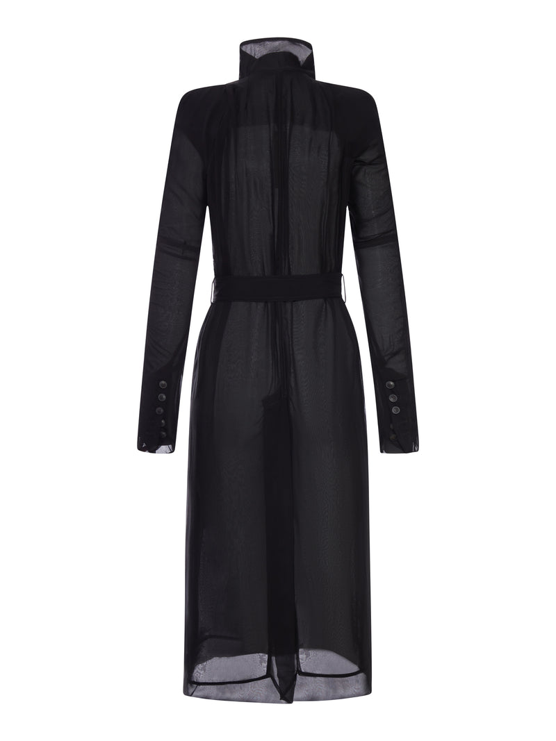 MARIA TRENCH COAT IN TRANSPARENT ORGANZA WITH BELT