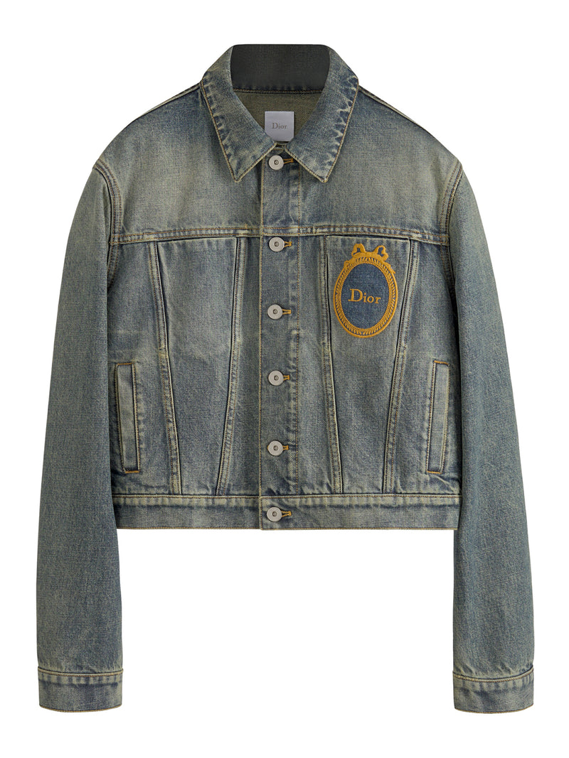 SHORT MÉDAILLON JACKET IN COTTON DENIM
