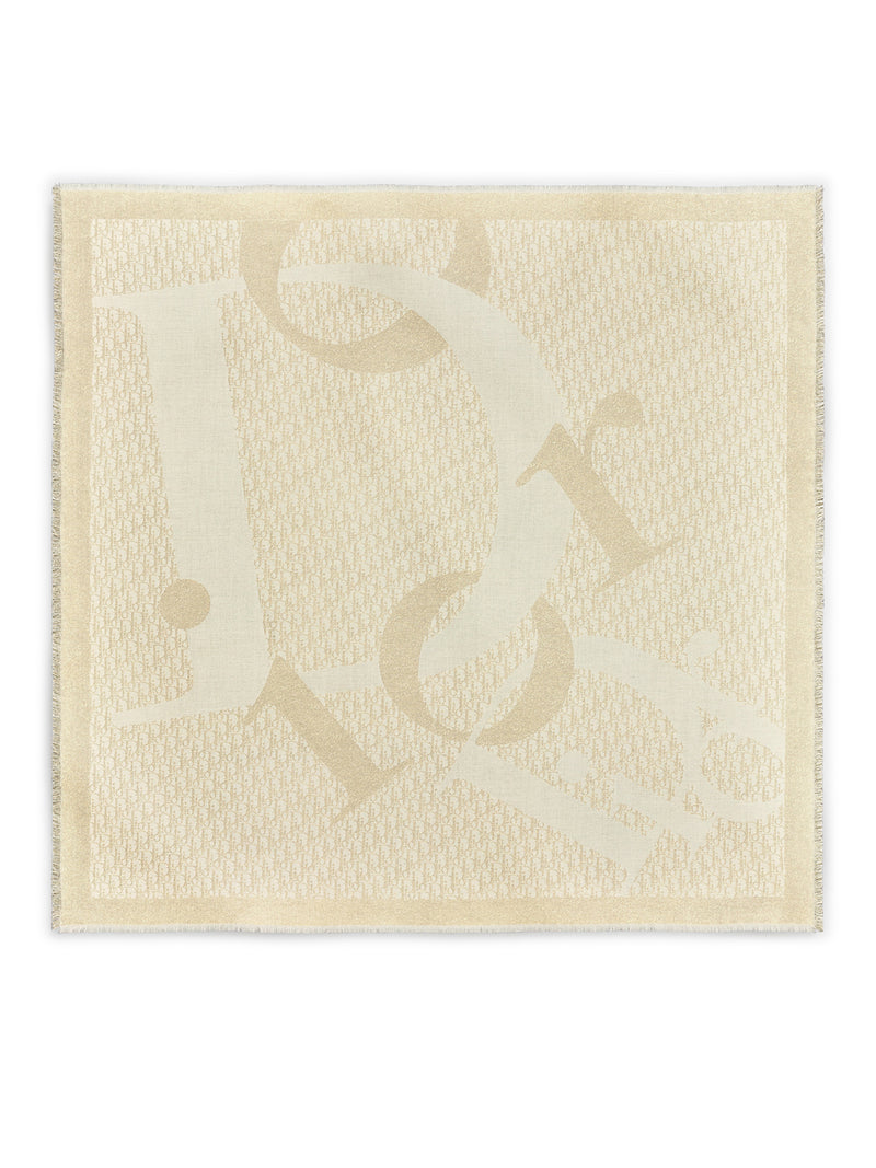 INFINI WOOL BLEND SCARF WITH METALLIC THREAD