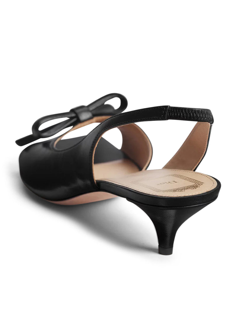SLINGBACK BOW SANDAL WITH HEEL