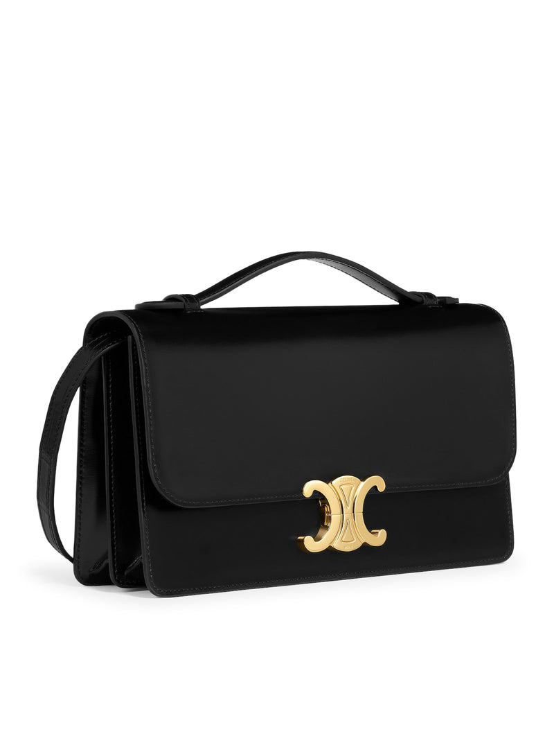 MEDIUM TRIOMPHE FOLIO IN POLISHED CALFSKIN