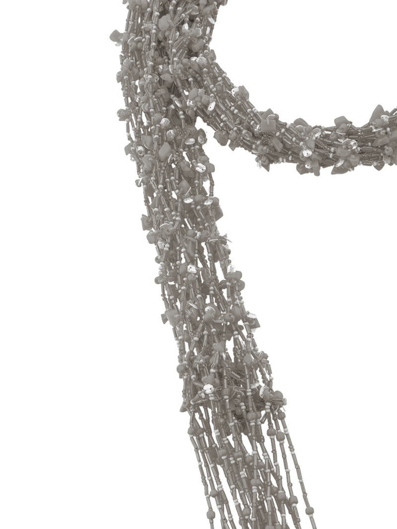 NECKLACE WITH EMBROIDERED SCARF