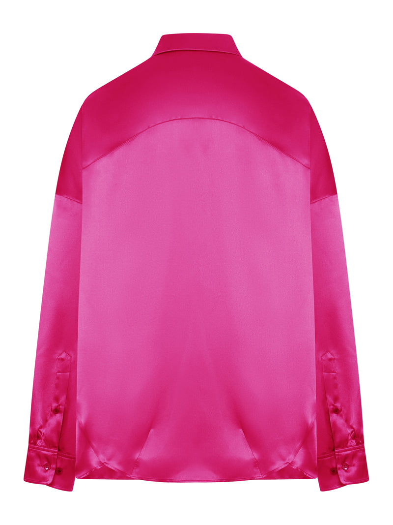 SATIN-EFFECT SILK SHIRT