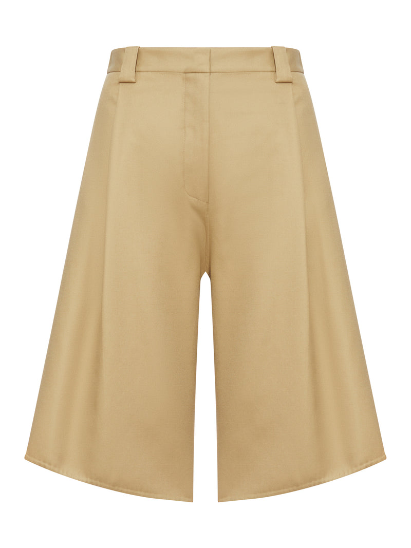 TULIP-SHAPED COTTON BERMUDA SHORTS
