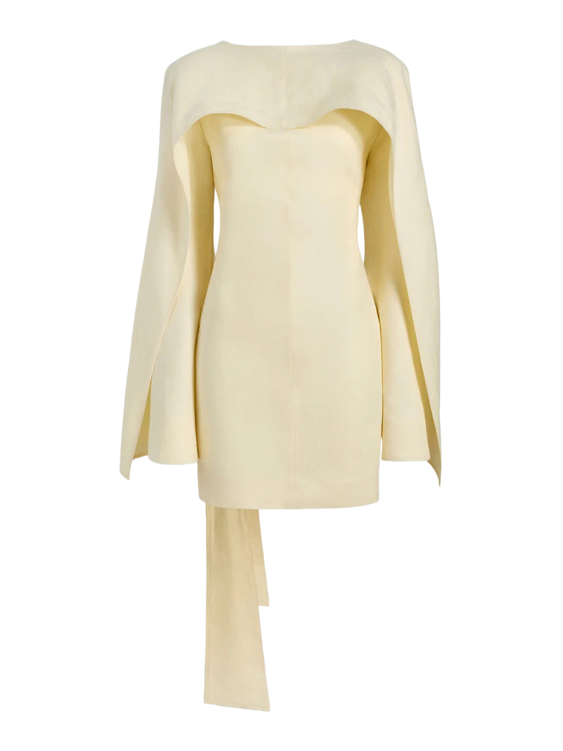 ONIS SHORT LINEN DRESS WITH RUFFLES