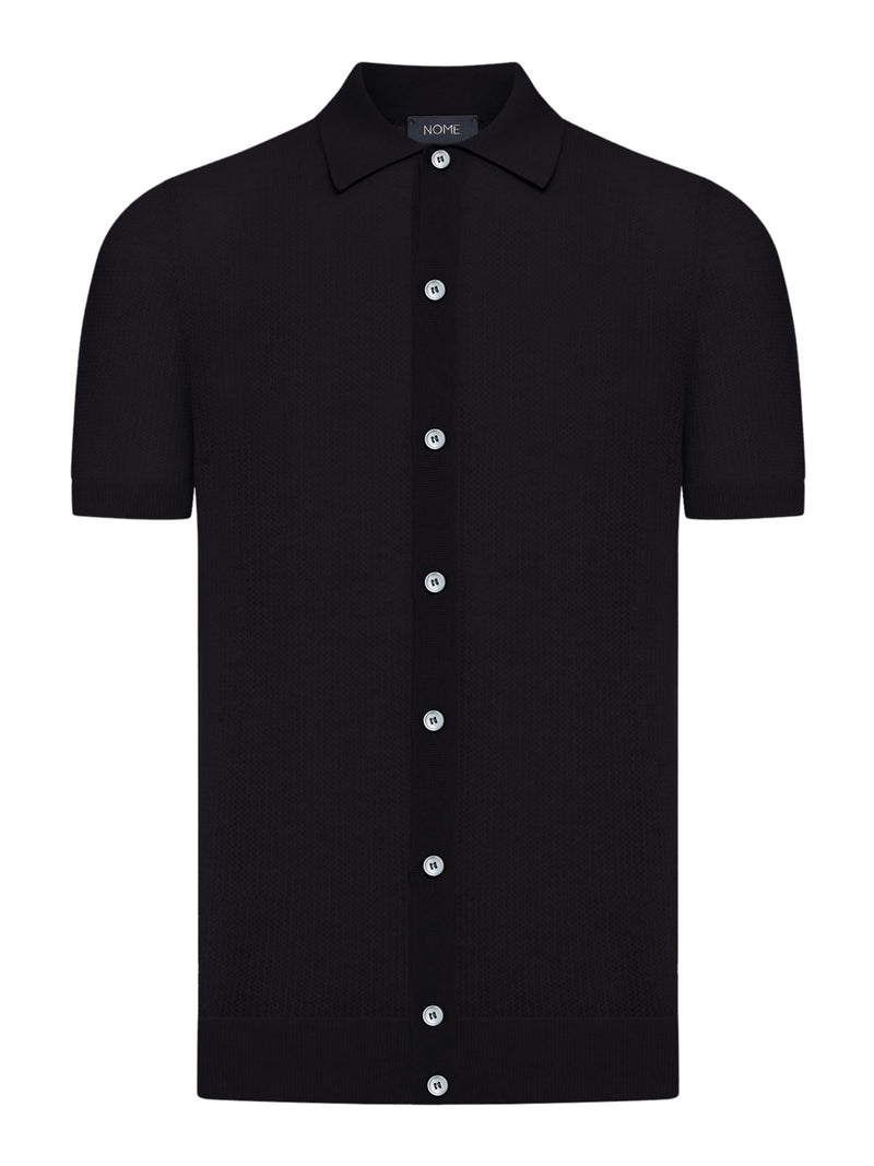 LIGHTWEIGHT PERFORATED KNIT SHIRT