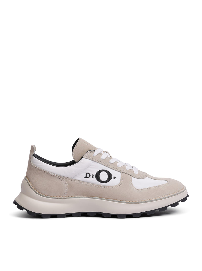 SQUASH SNEAKERS IN SUEDE CALFSKIN AND TECHNICAL FABRIC