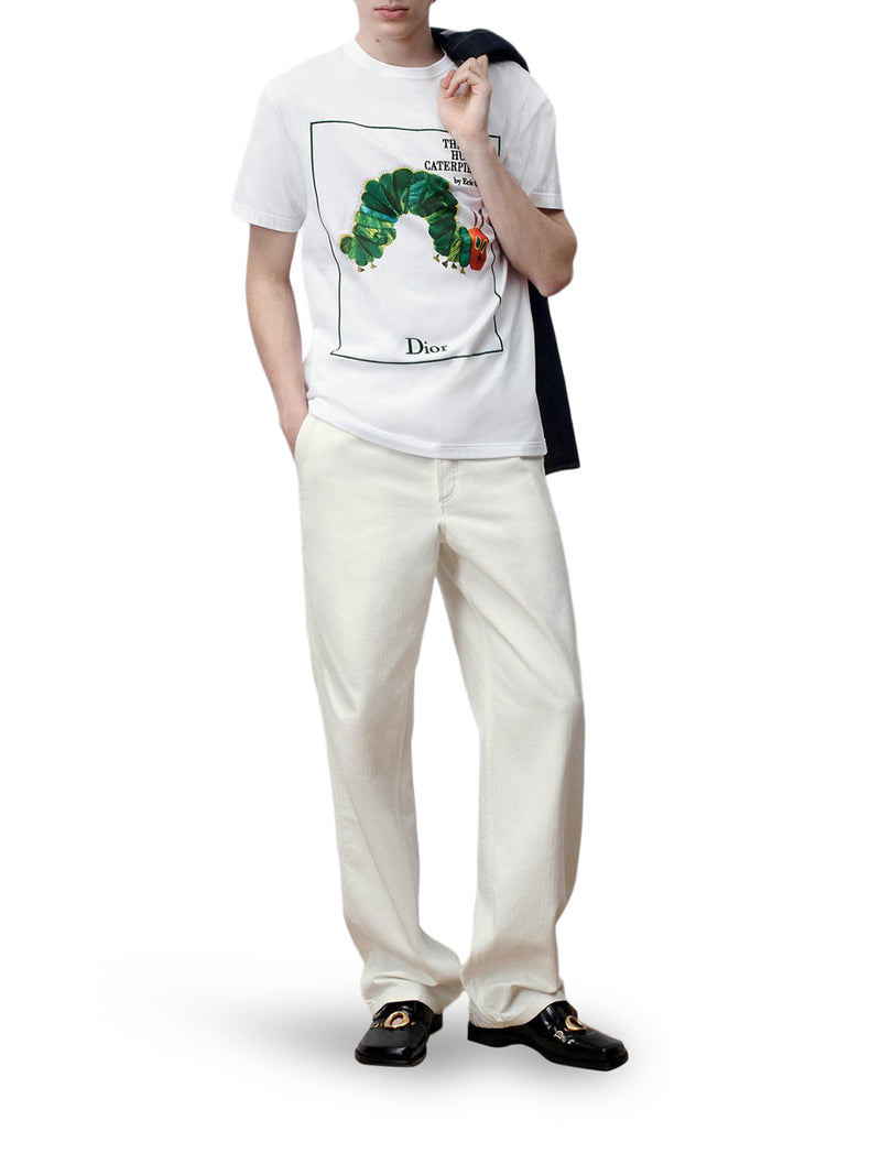 T-SHIRT WITH BOOK COVER EMBROIDERY, COMFORTABLE FIT