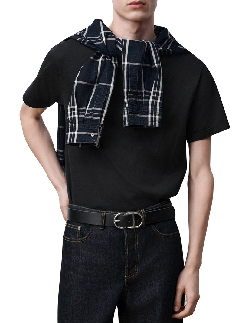 DIOR EMBROIDERED COTTON JERSEY T-SHIRT