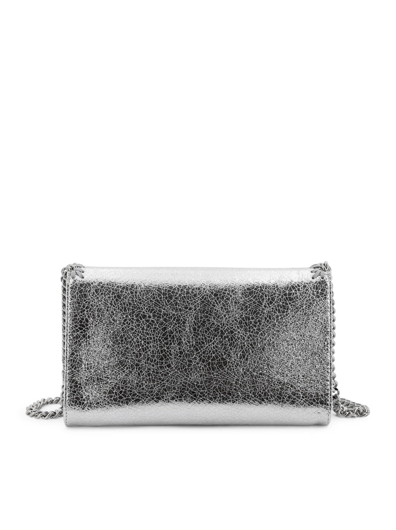 FALABELLA METALLIC FABRIC SHOULDER BAG