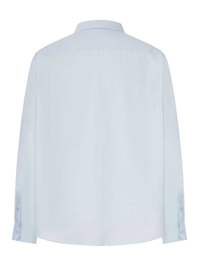 LONG-SLEEVED TEXTURED POPLIN SHIRT