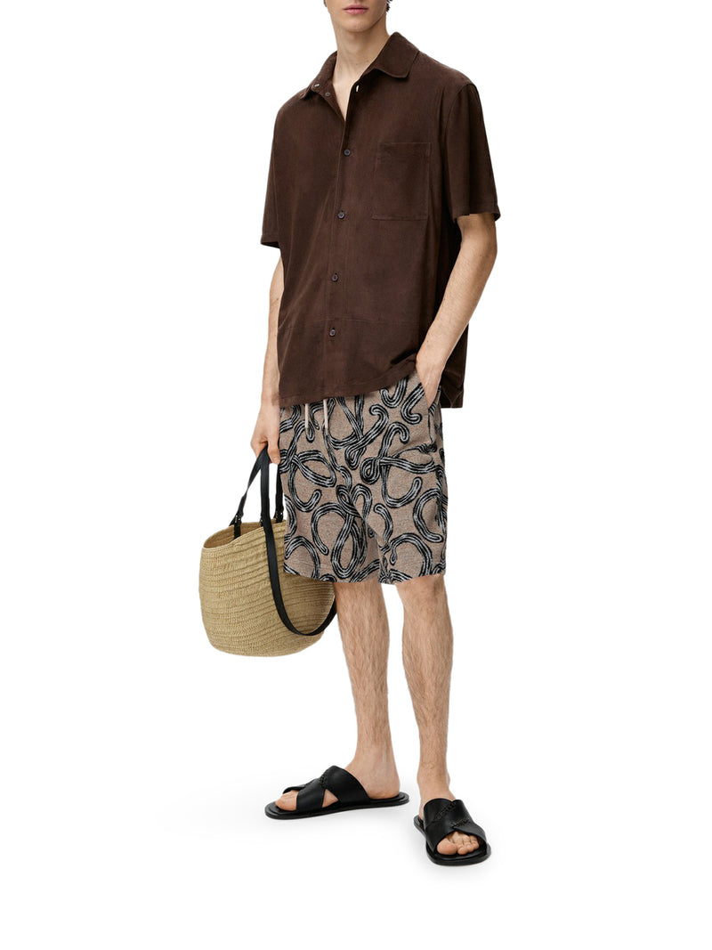 TERRY SHORTS WITH ALL-OVER ANAGRAM