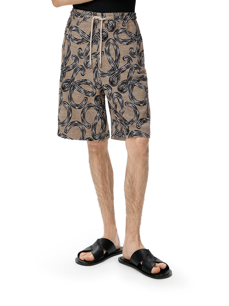 TERRY SHORTS WITH ALL-OVER ANAGRAM