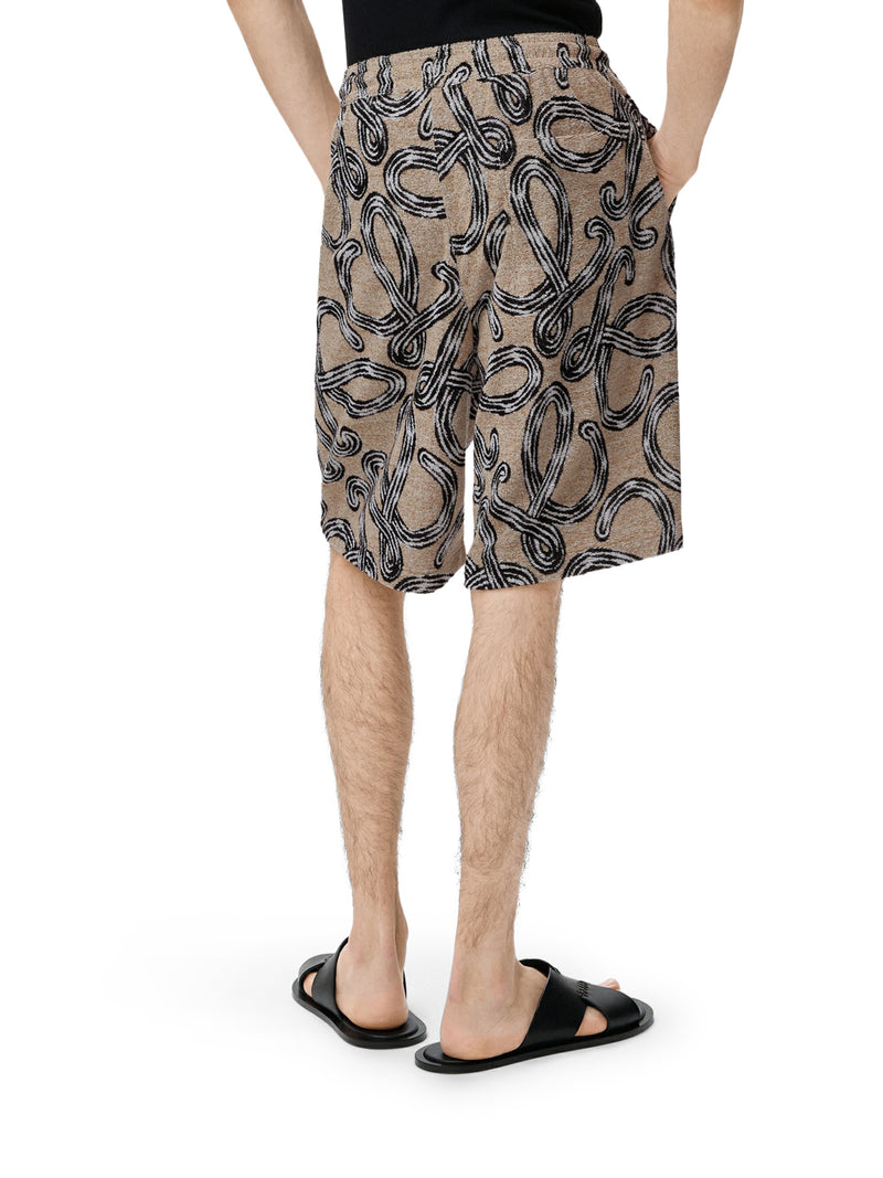 TERRY SHORTS WITH ALL-OVER ANAGRAM