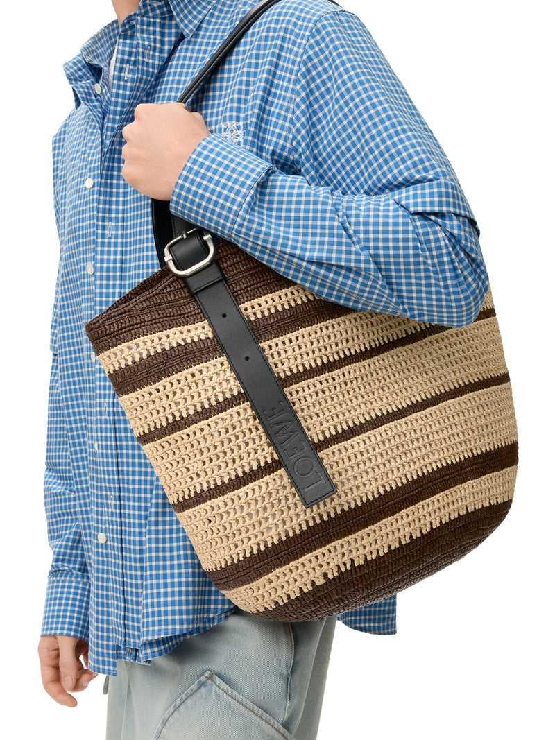 LOOP BASKET BAG IN RAFFIA