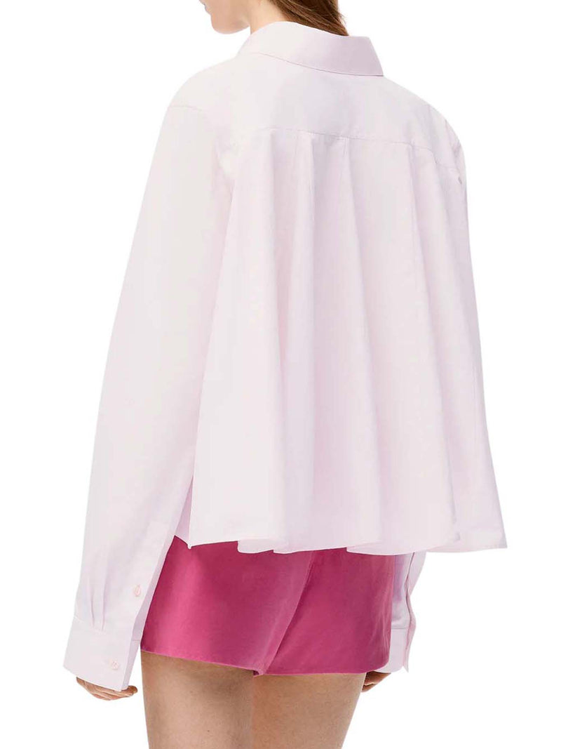COTTON POPLIN SHIRT WITH ANAGRAM EMBROIDERY