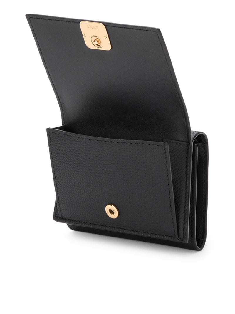 ANAGRAM TRIFOLD WALLET IN HAMMERED CALFSKIN LEATHER