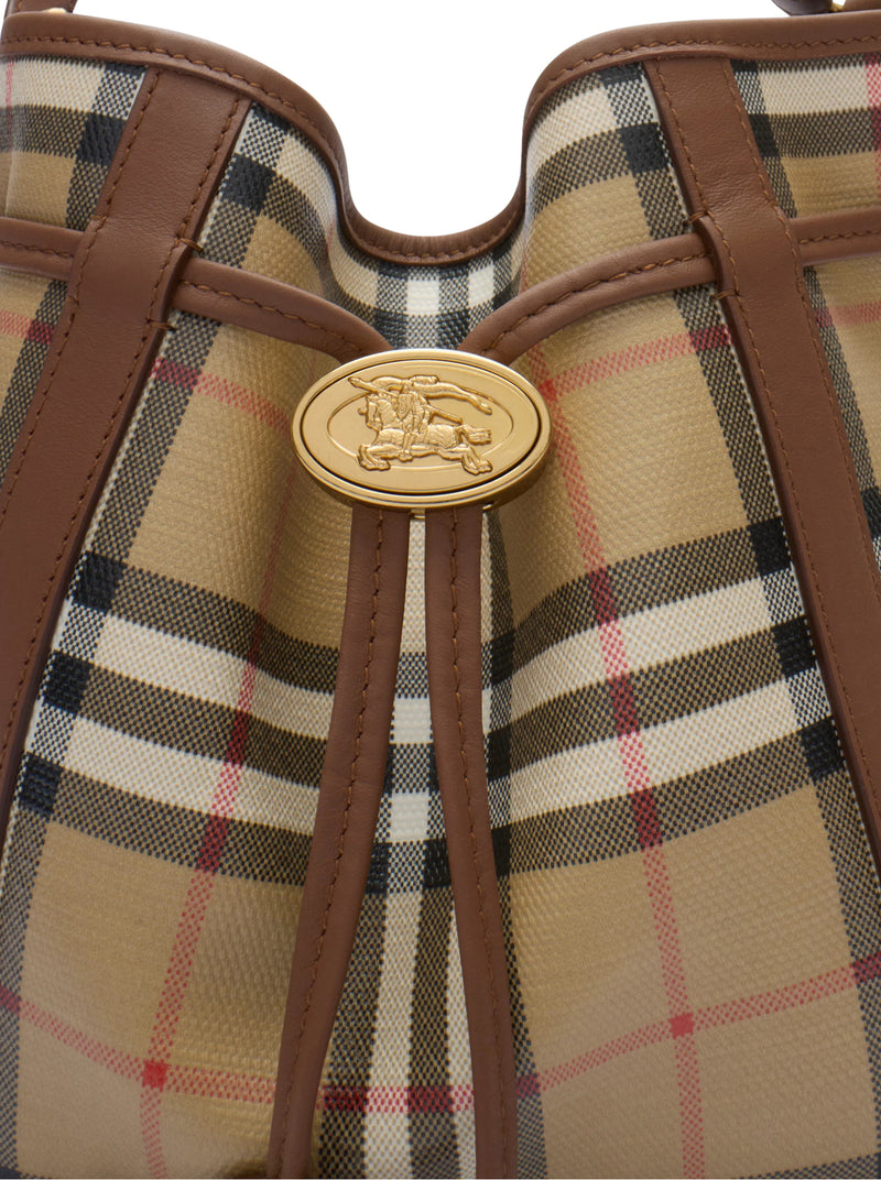 MINI CHECK BUCKET BAG