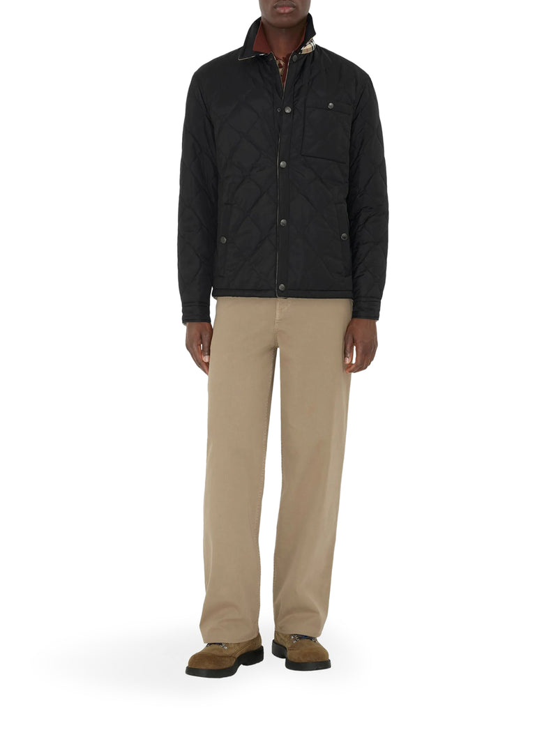 REVERSIBLE QUILTED NYLON OVERSHIRT