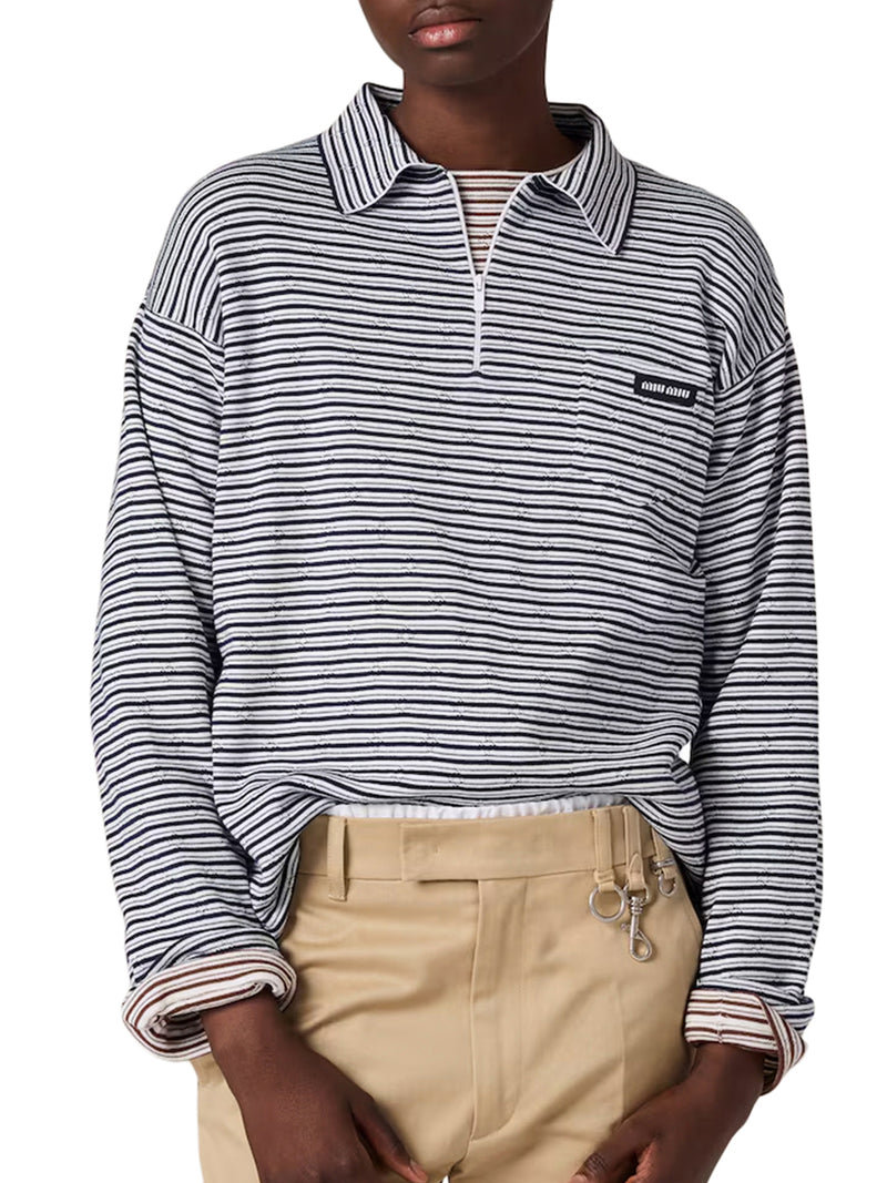 COTTON, CASHMERE AND SILK POLO SHIRT