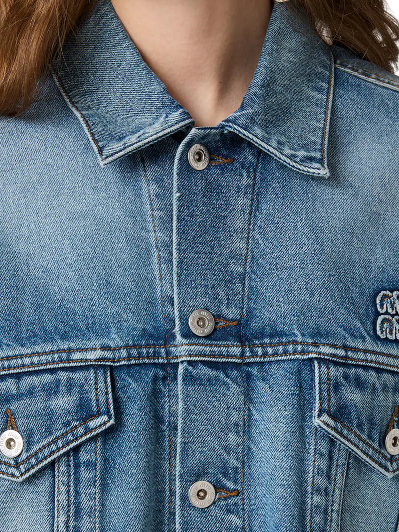 WASHED DENIM BLOUSON