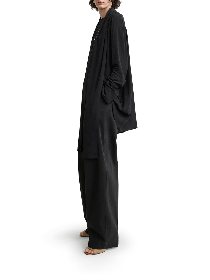 BLOUSE WITH DRAPED SCARF