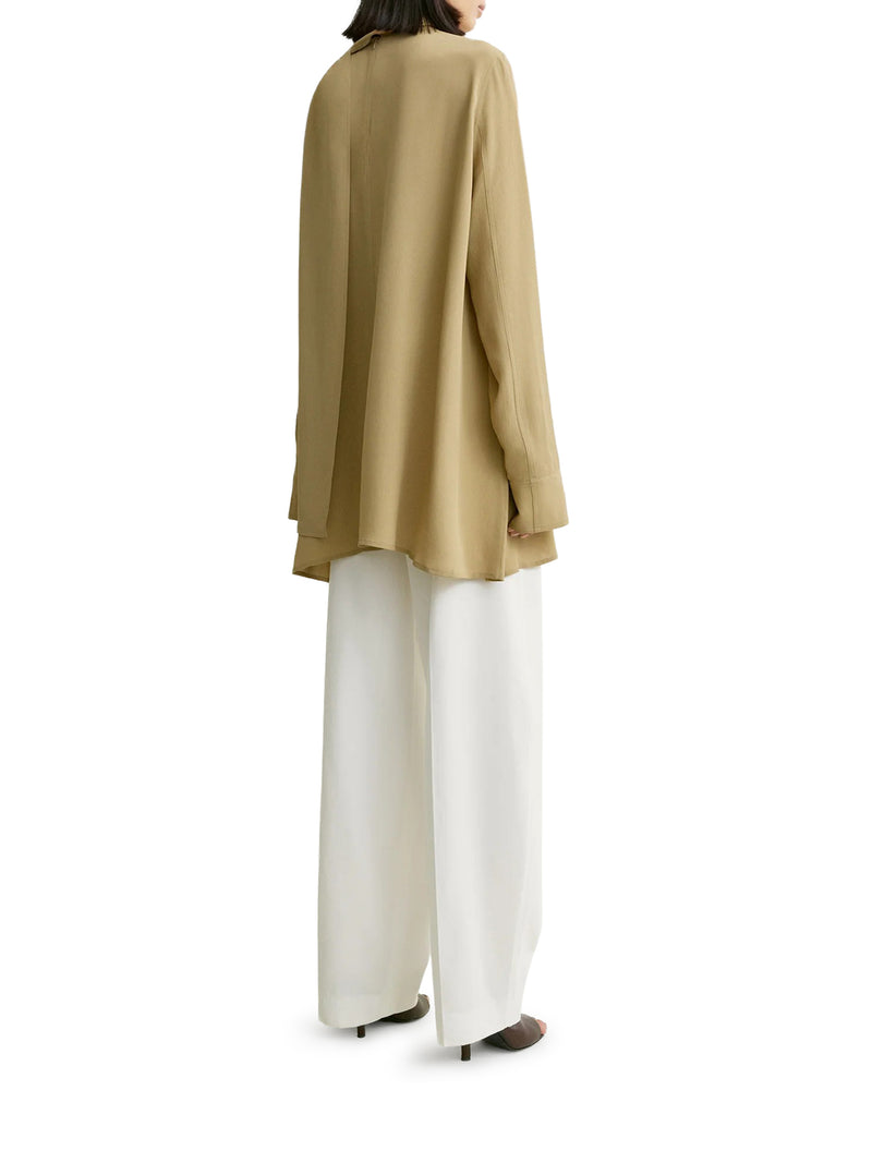 BLOUSE WITH DRAPED SCARF