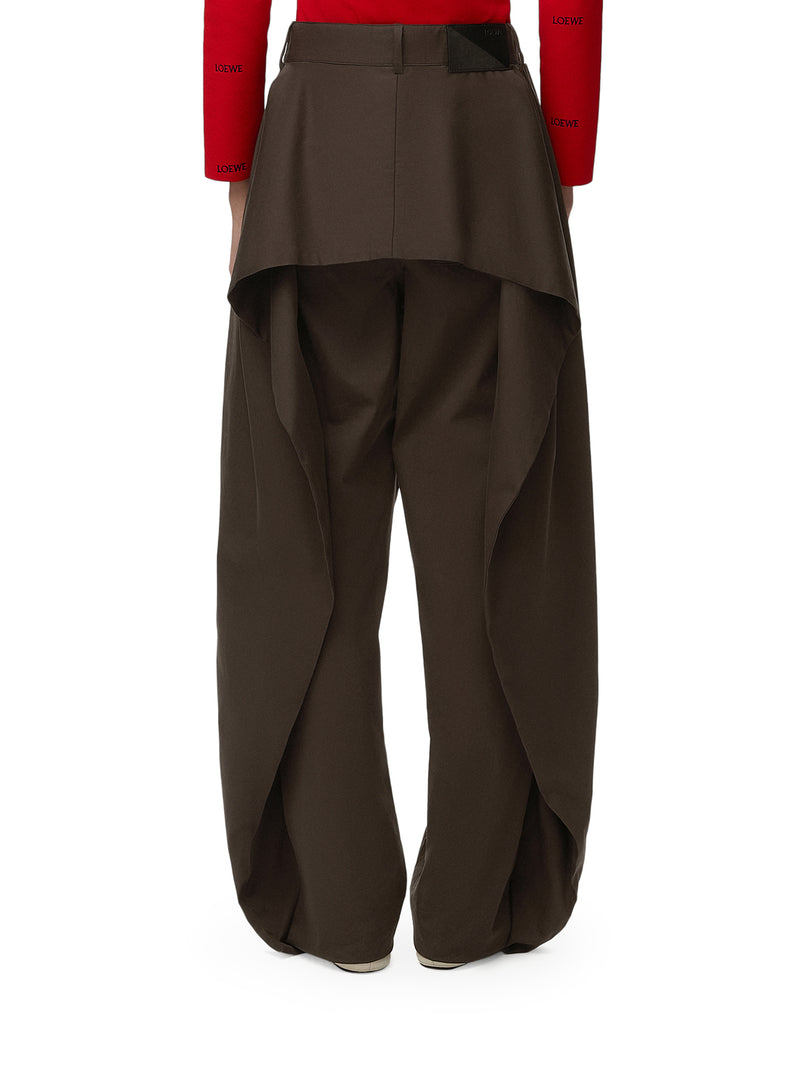 LIGHTWEIGHT COTTON AND SILK GABARDINE TROUSERS